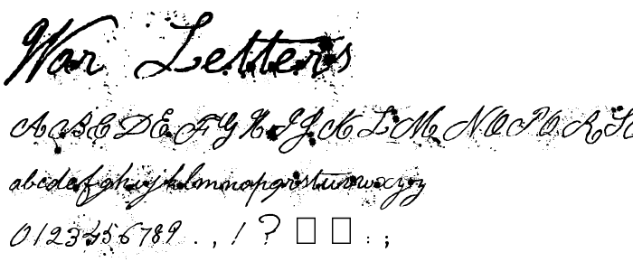 War Letters font